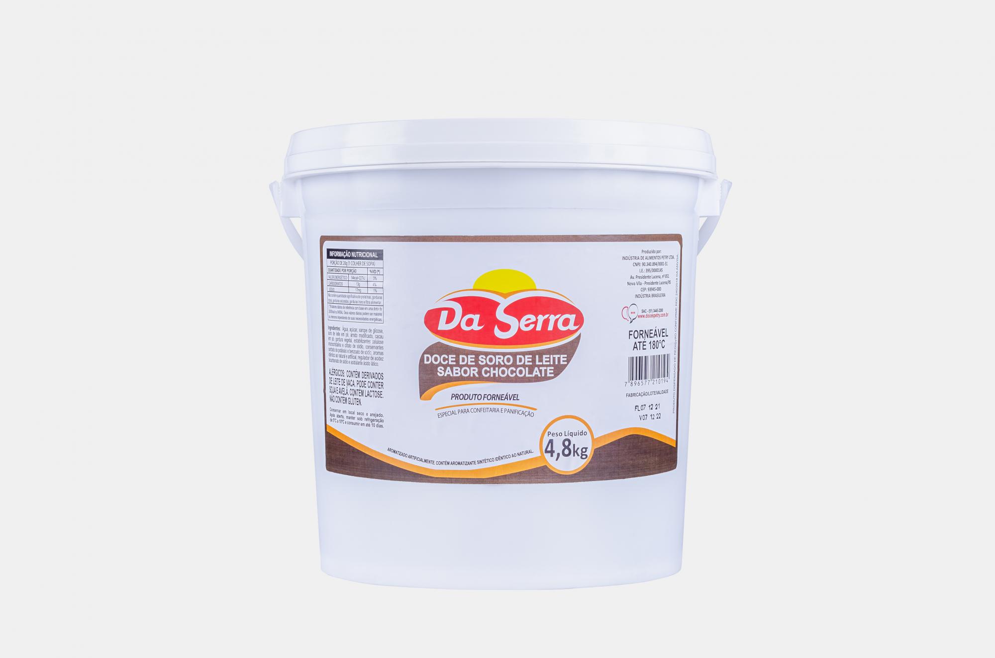 Doce com soro sabor chocolate forneável Da Serra 4,8KG