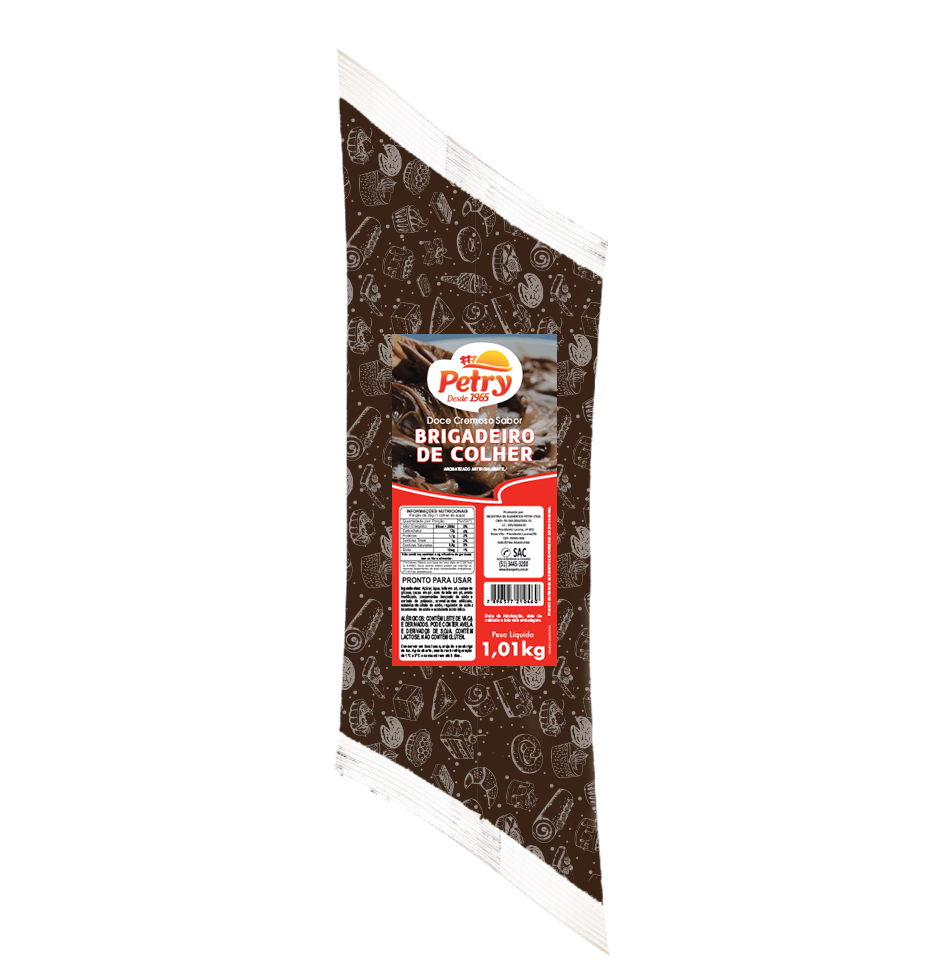Doce cremoso sabor brigadeiro de colher Petry 1,01kg 