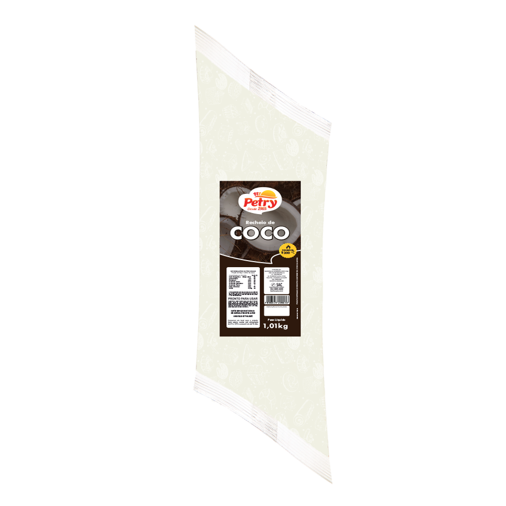 imagem de Recheio Forneável Petry sabor Coco 1,001kg