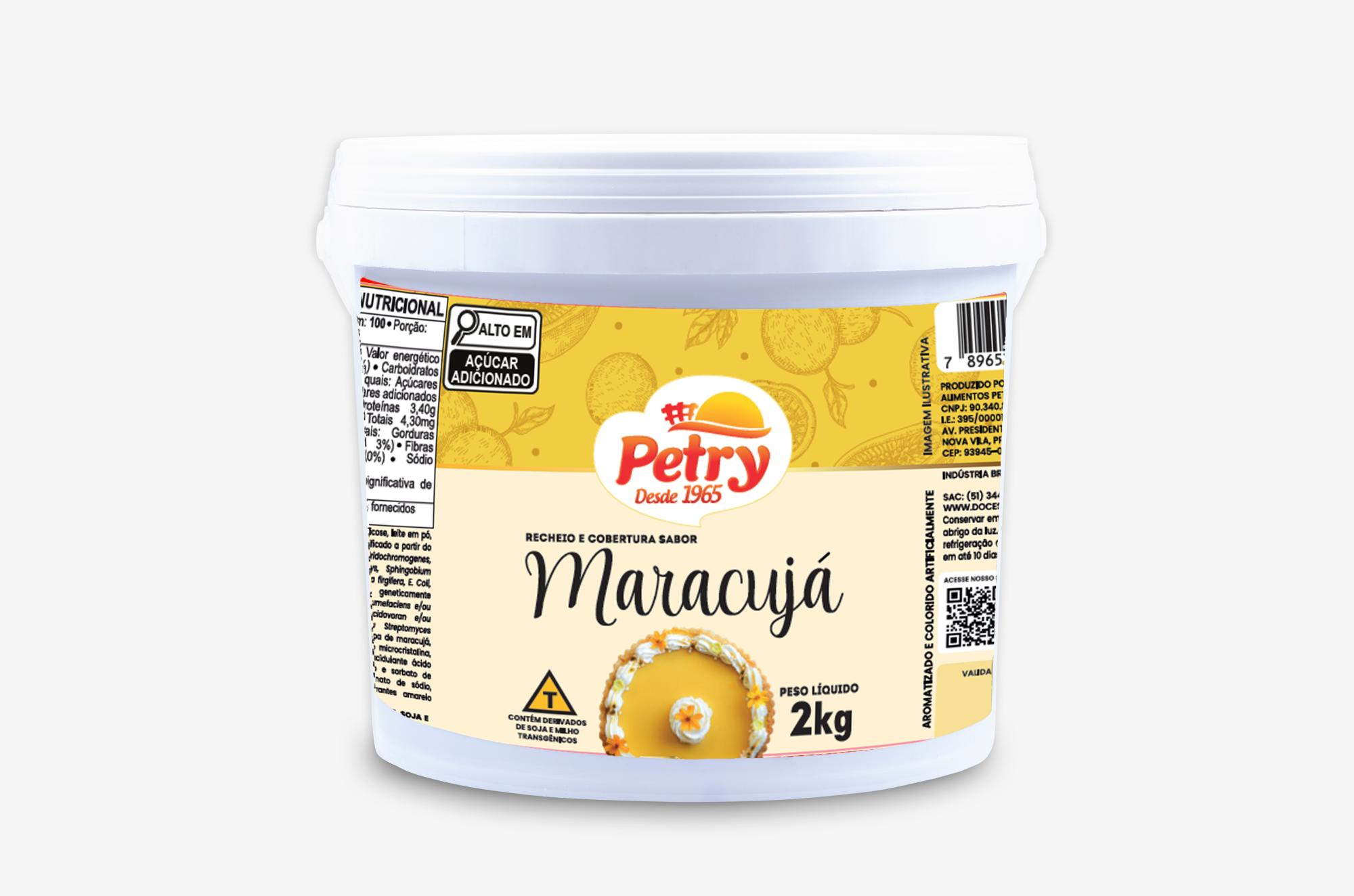 Recheio e Cobertura sabor Maracujá Petry 2kg