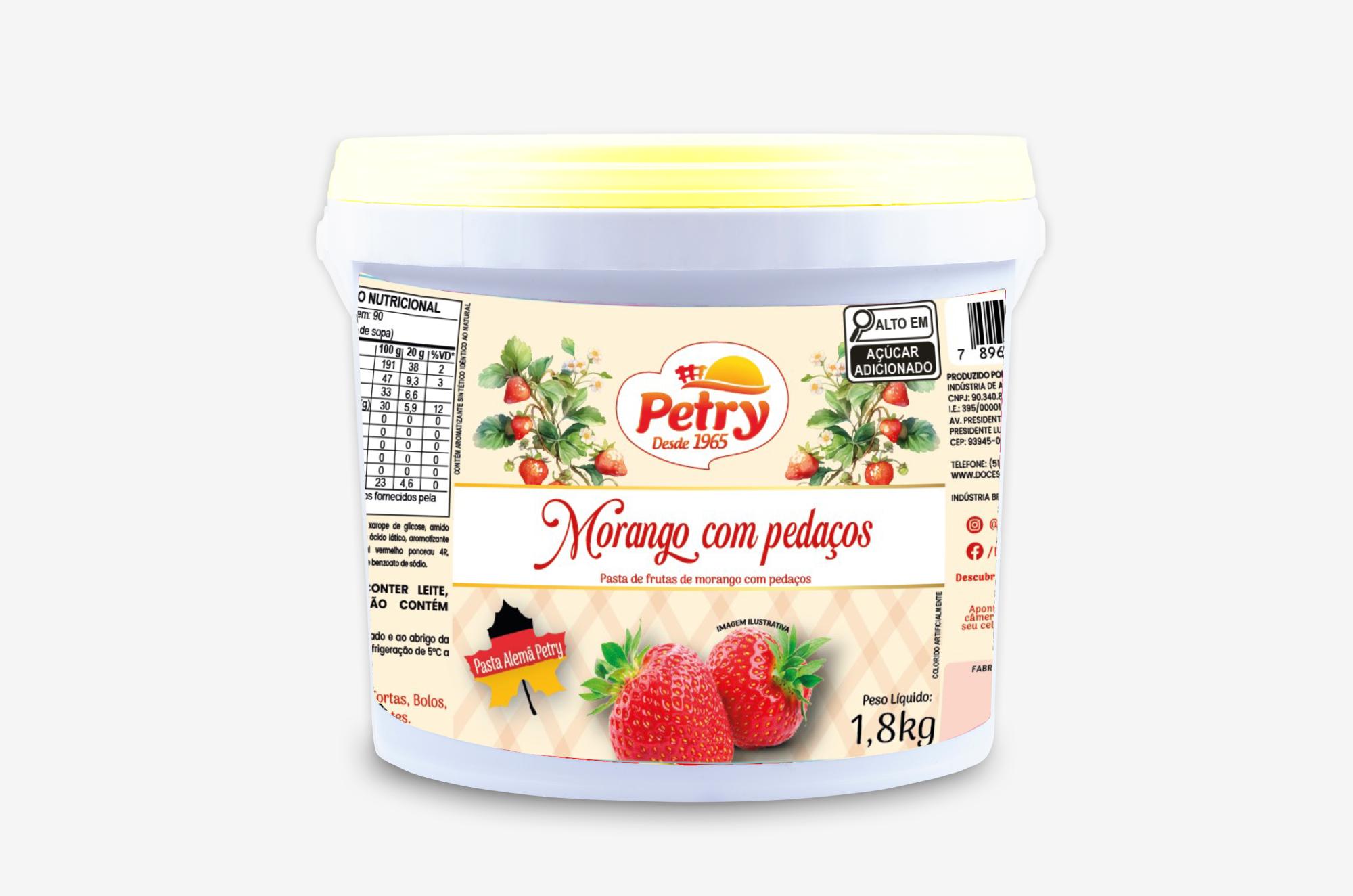 Pasta de Frutas de Morango com Pedaços Petry 1,8kg