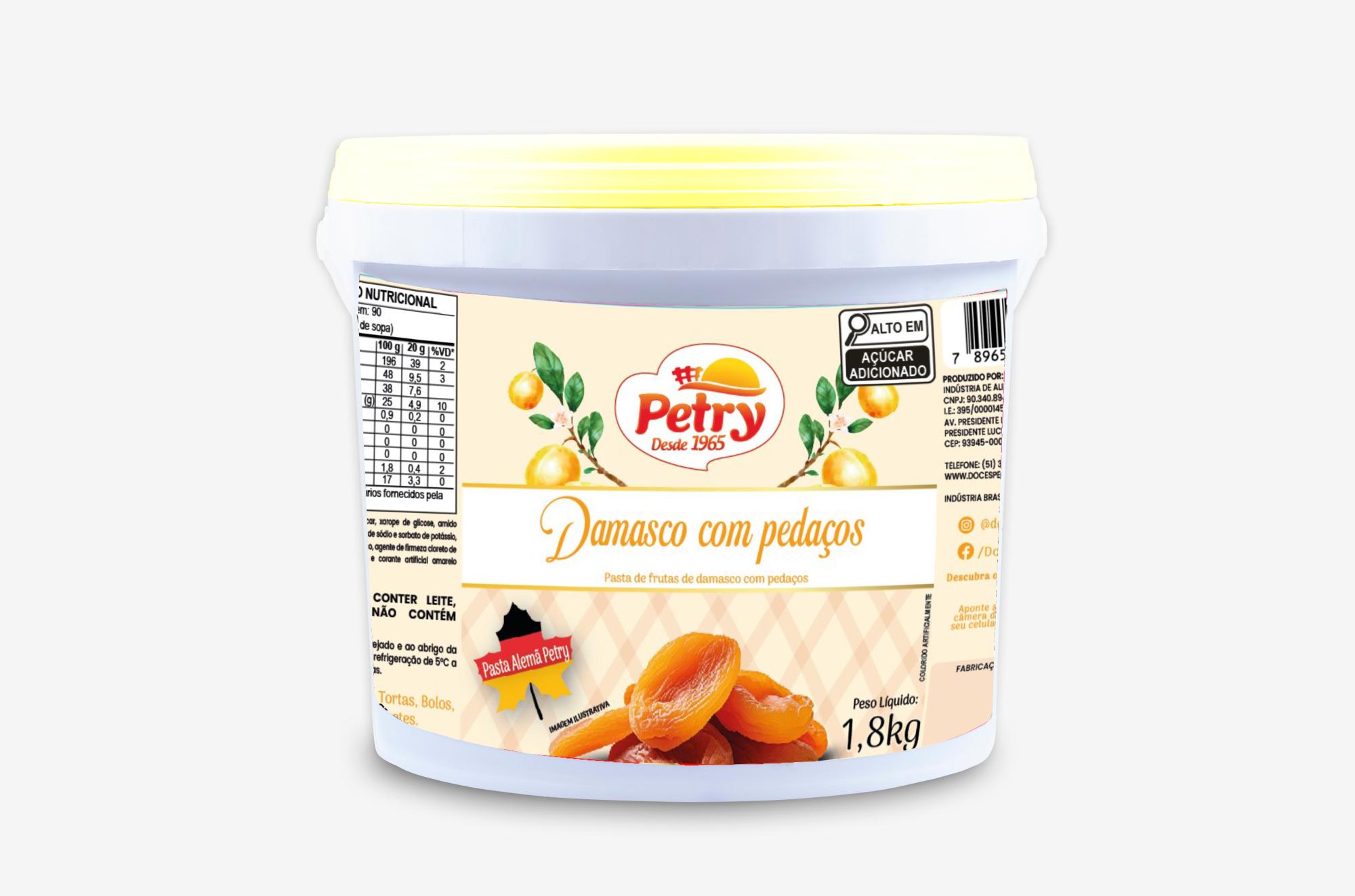 Pasta de Frutas de Damasco com Pedaços Petry 1,8kg