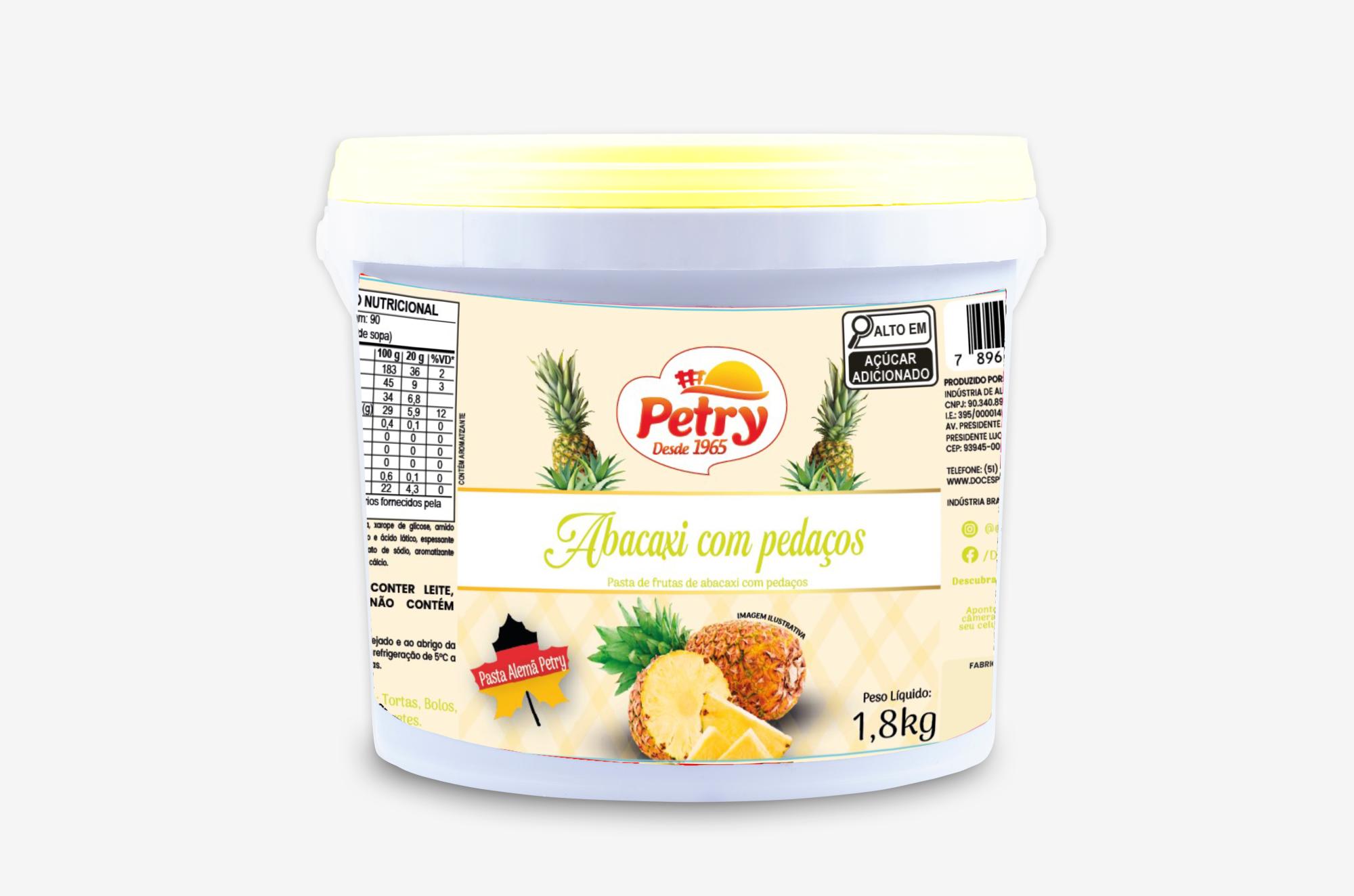 Pasta de Frutas de Abacaxi com Pedaços Petry 1,8kg