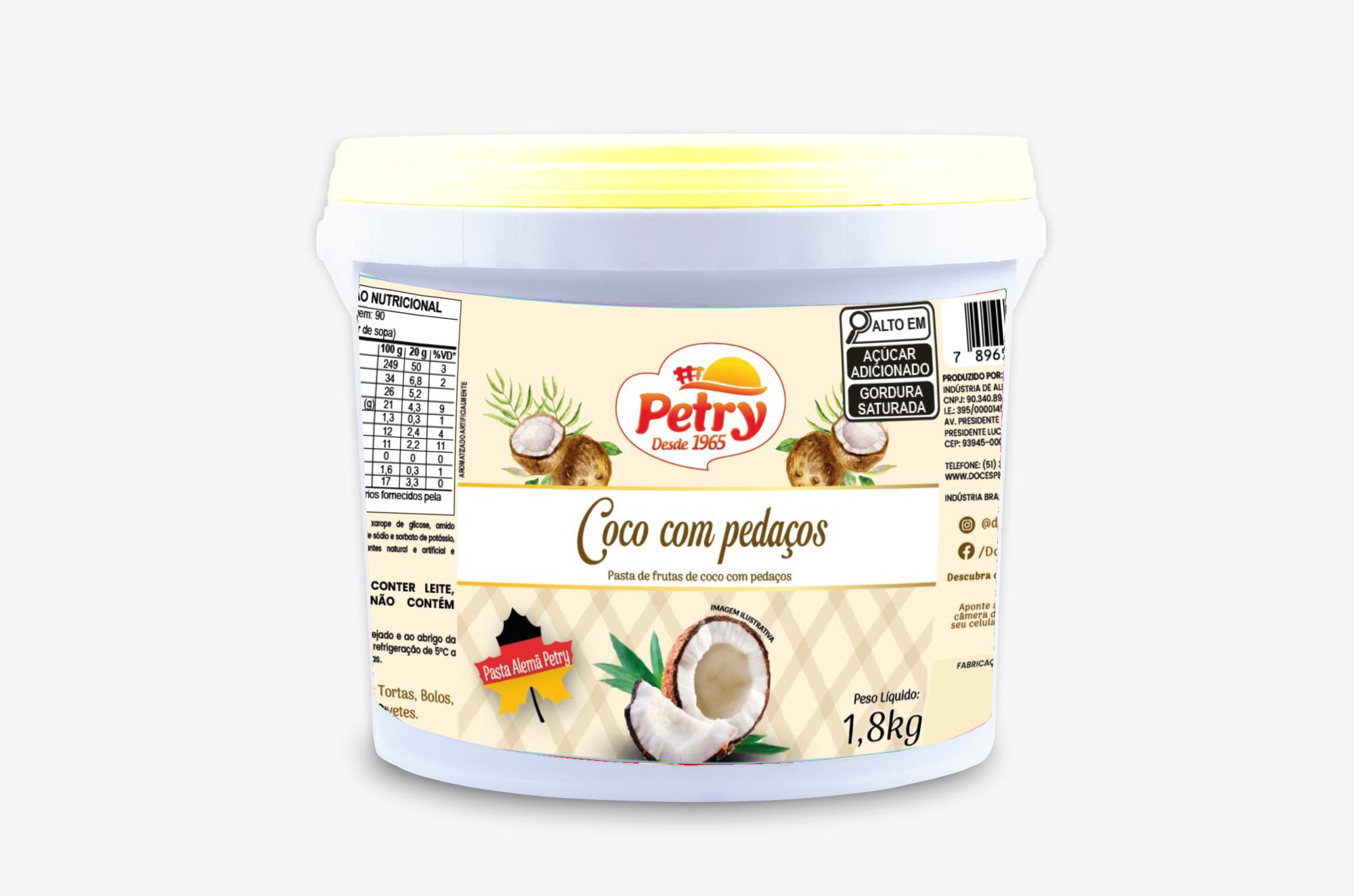 Pasta de Frutas de Coco com Pedaços Petry 1,8kg