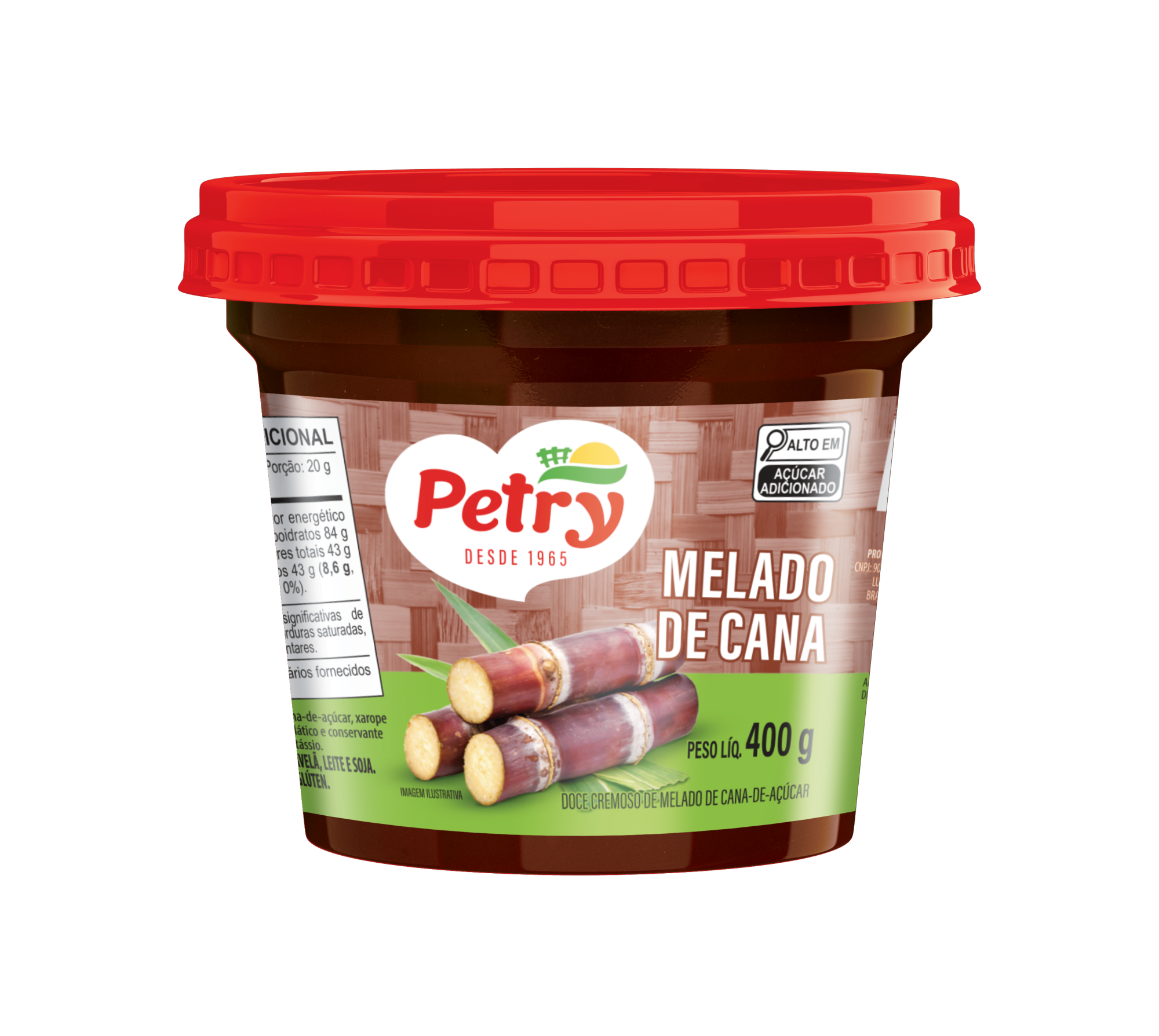 Melado de cana de açúcar Petry 400g