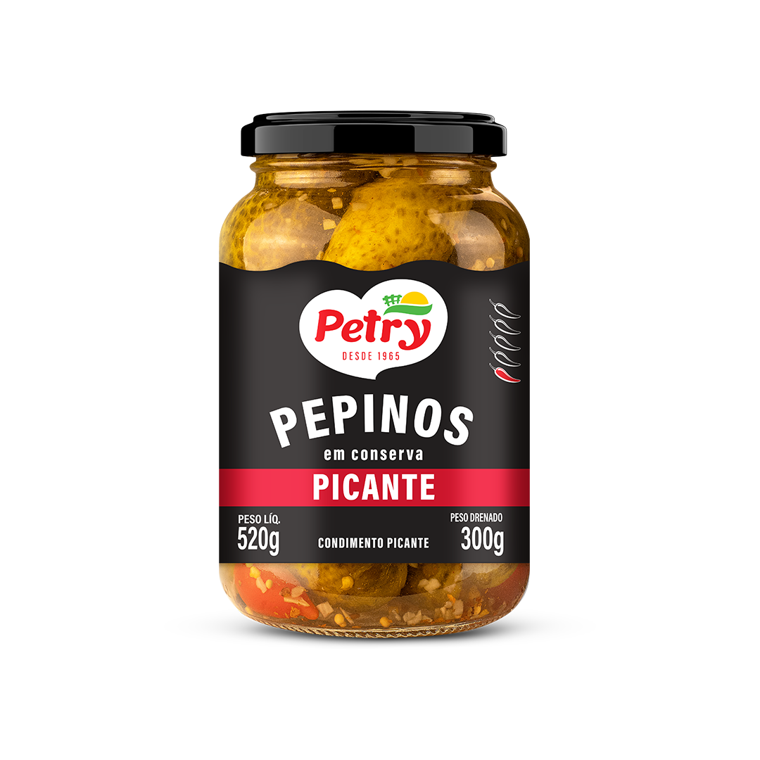Pepinos em conserva Petry Picante 300g