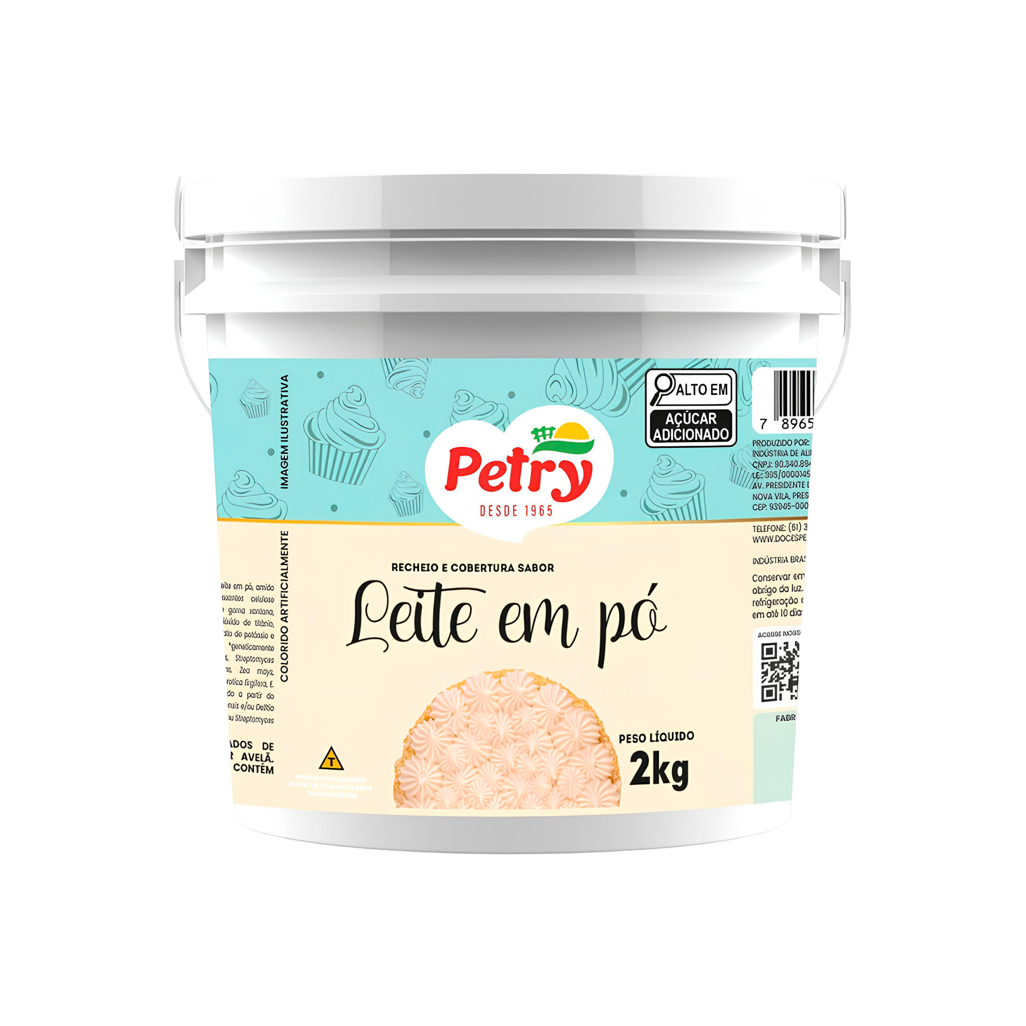 Recheio e cobertura sabor Leite em Pó Petry 2kg