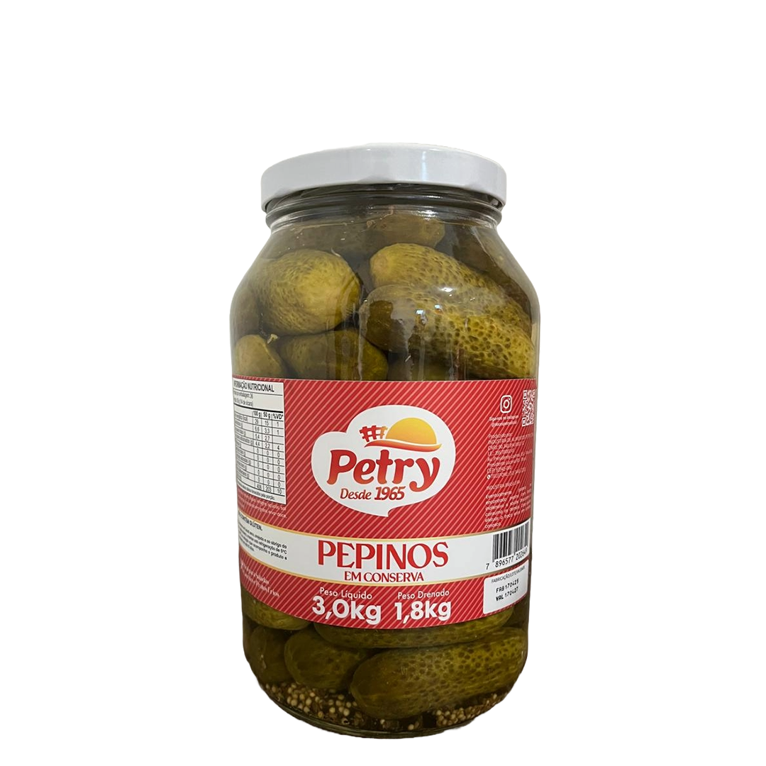 Pepinos em conserva Petry 1,8kg