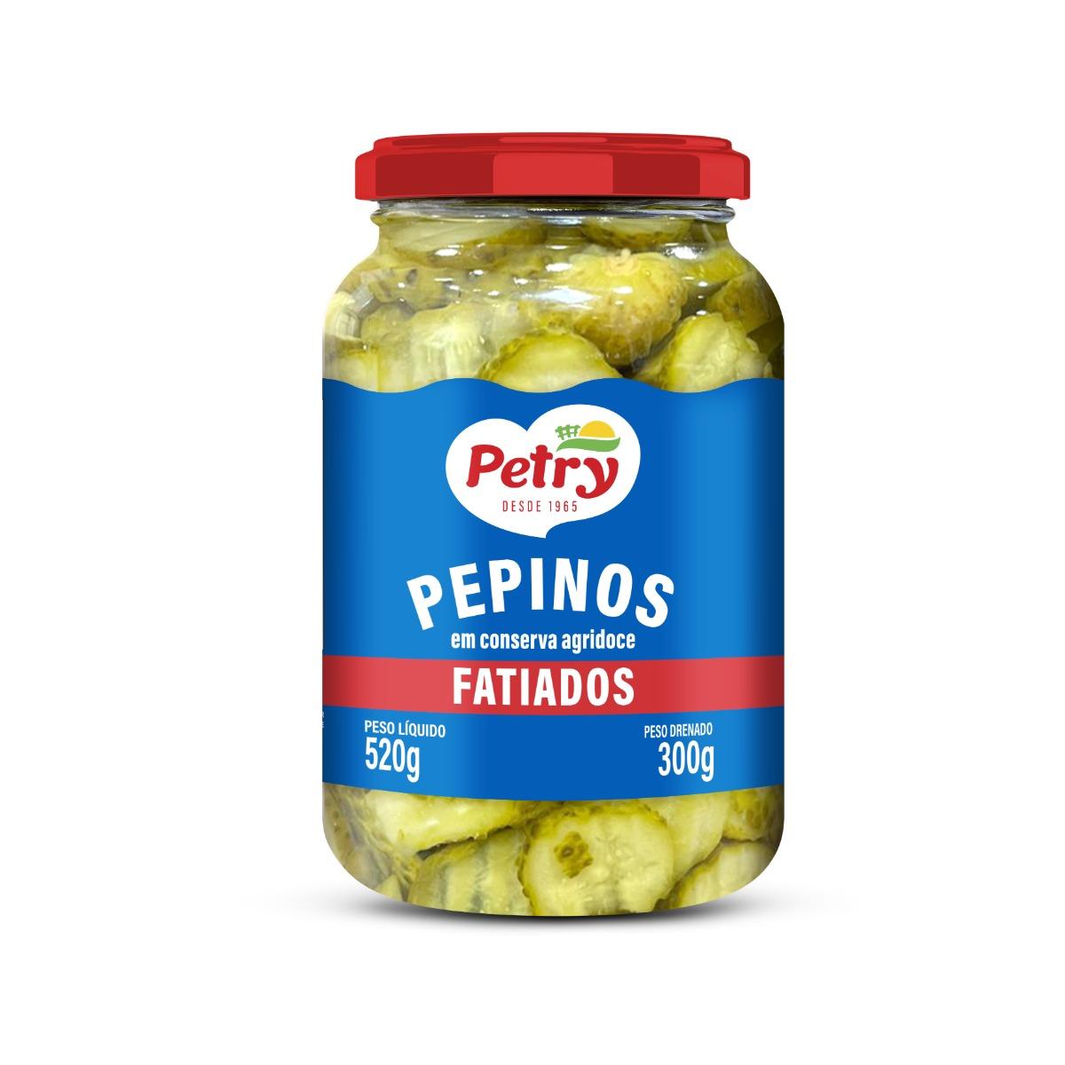 Pepinos em Conserva Agridoce Fatiado Petry 300g