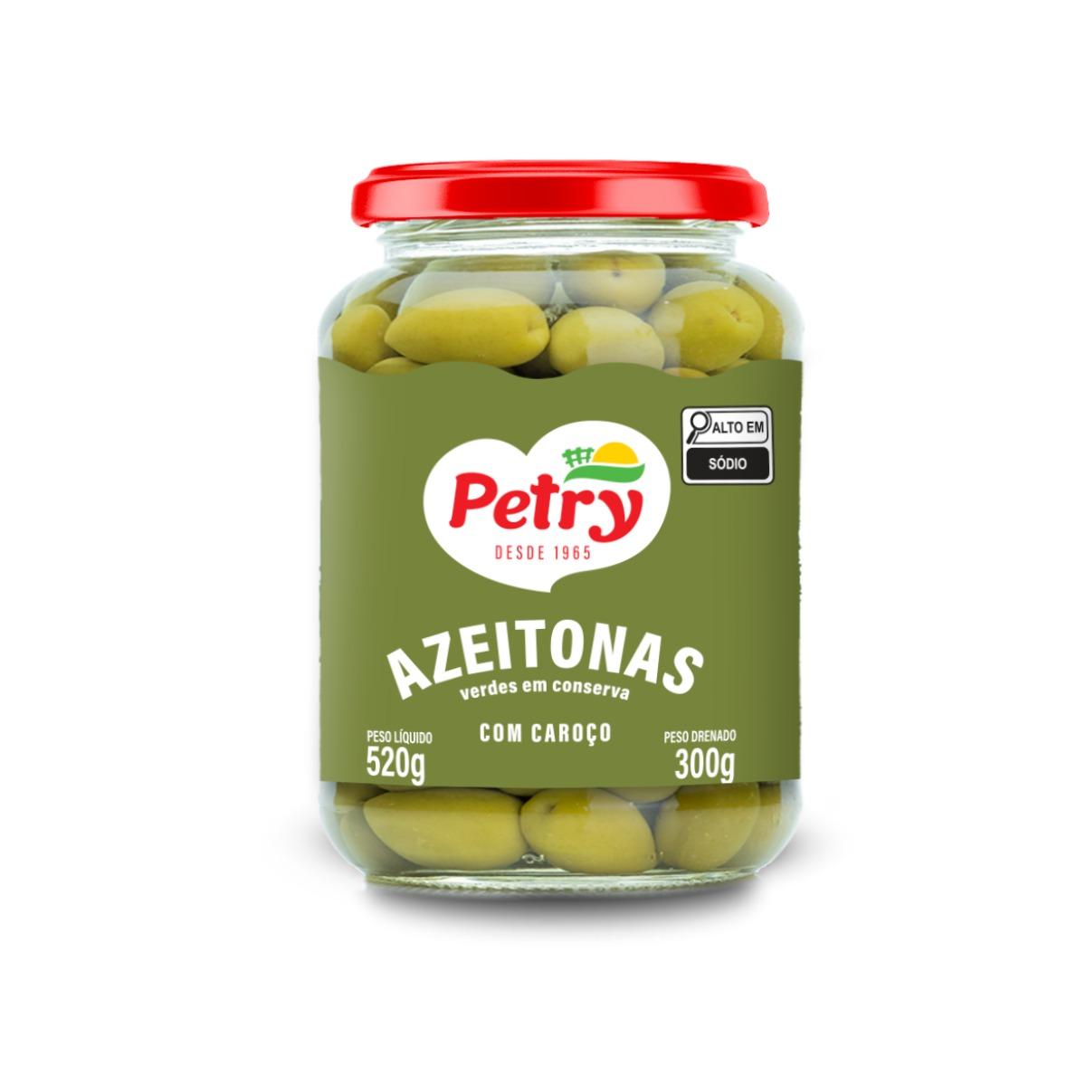 Azeitonas verdes em conserva Petry 300G