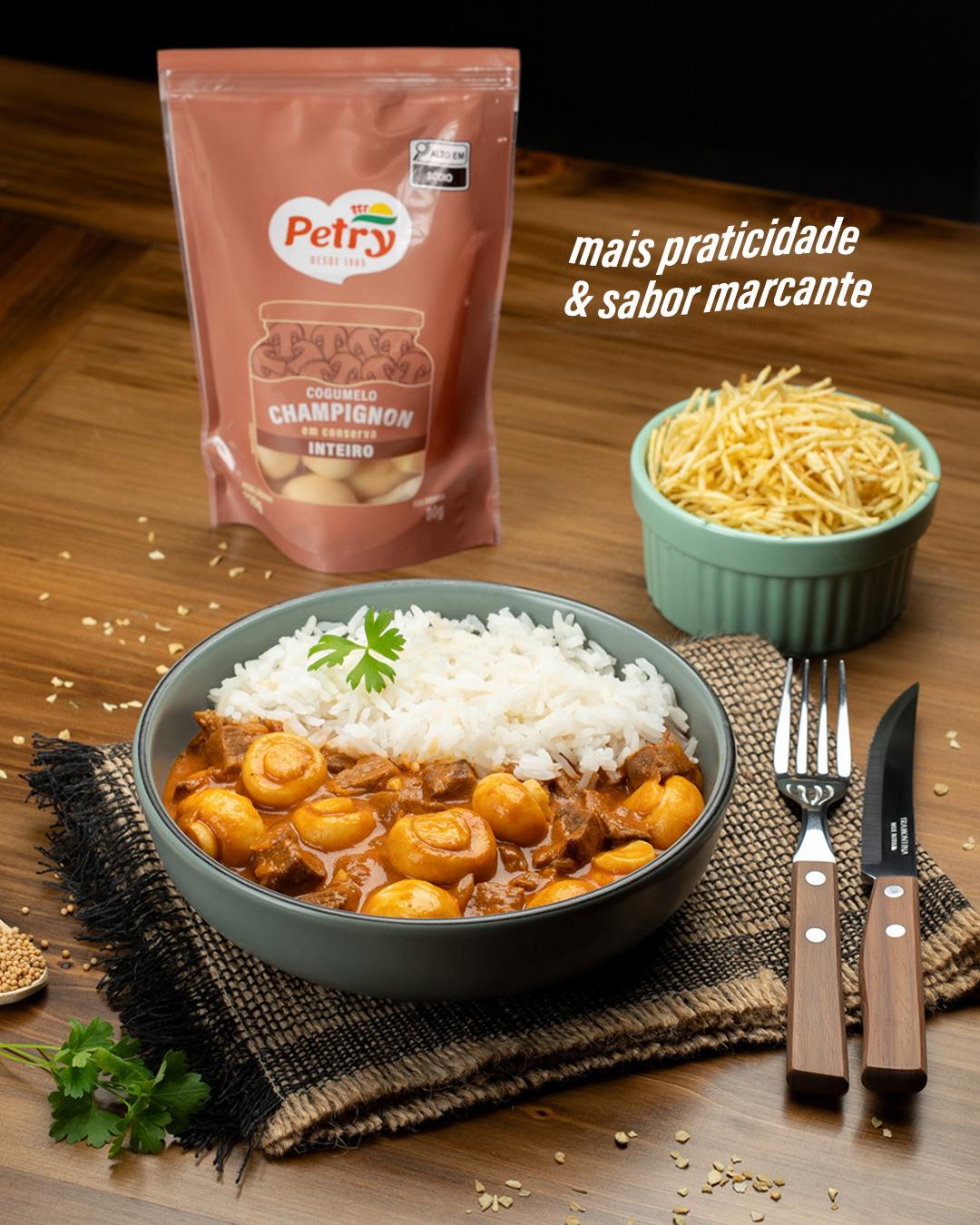 imagem de Cogumelos em Conserva Inteiros Pouch Petry 80g