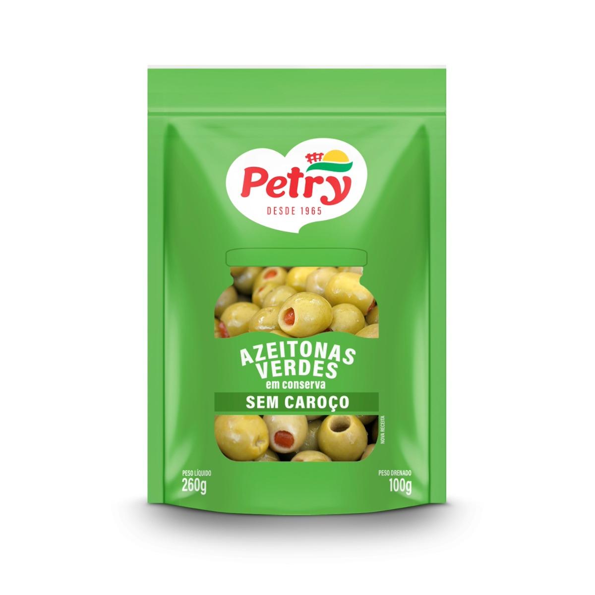 Azeitonas Pouch Sem Caroço 100g Petry