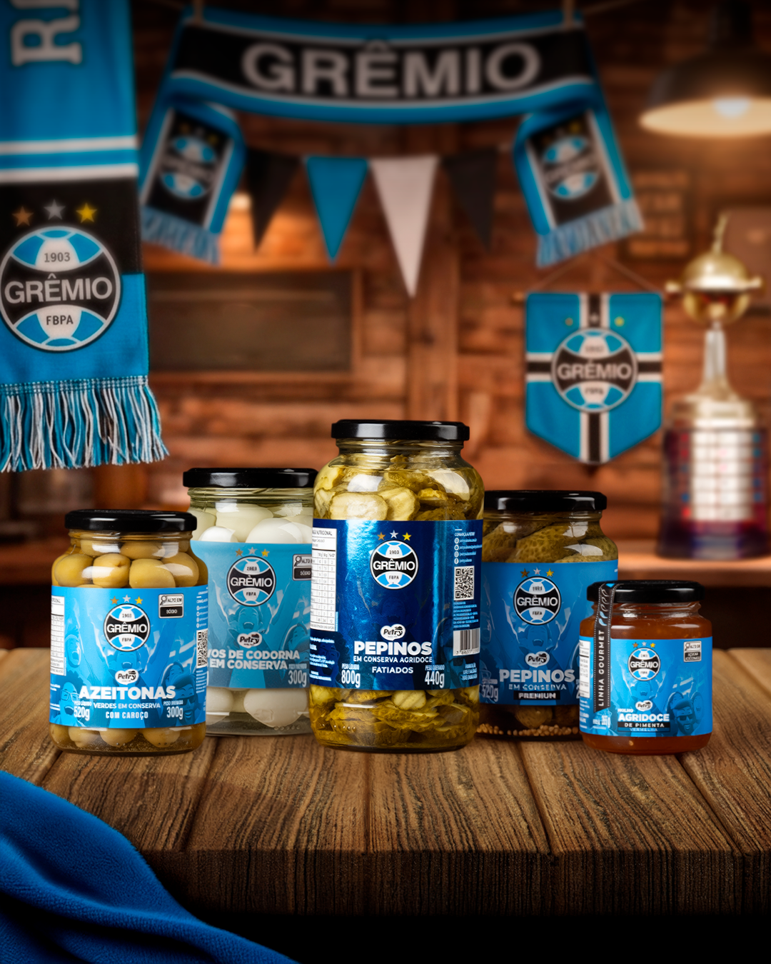 iNova linha licenciada do Grêmio transforma a paixão tricolor em experiência à mesa