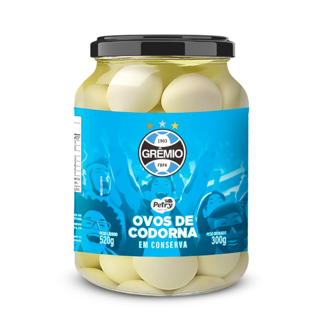 Ovos de Codorna Petry em Conserva 300g - Edição Especial Grêmio