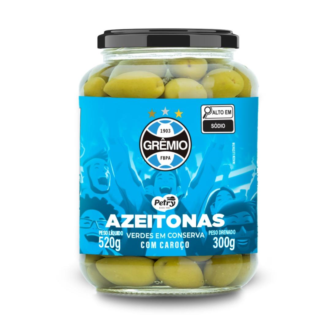 Azeitonas Verdes em Conserva Petry 300g - Edição Especial Grêmio