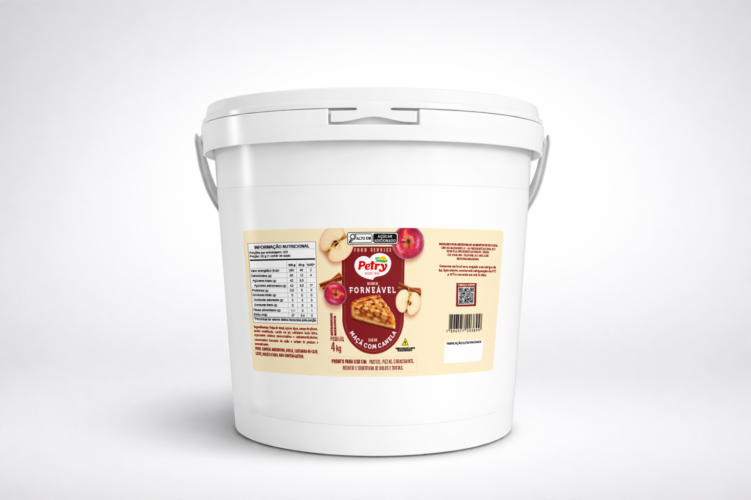 Recheio colonial de maçã com canela Petry 4kg Forneável