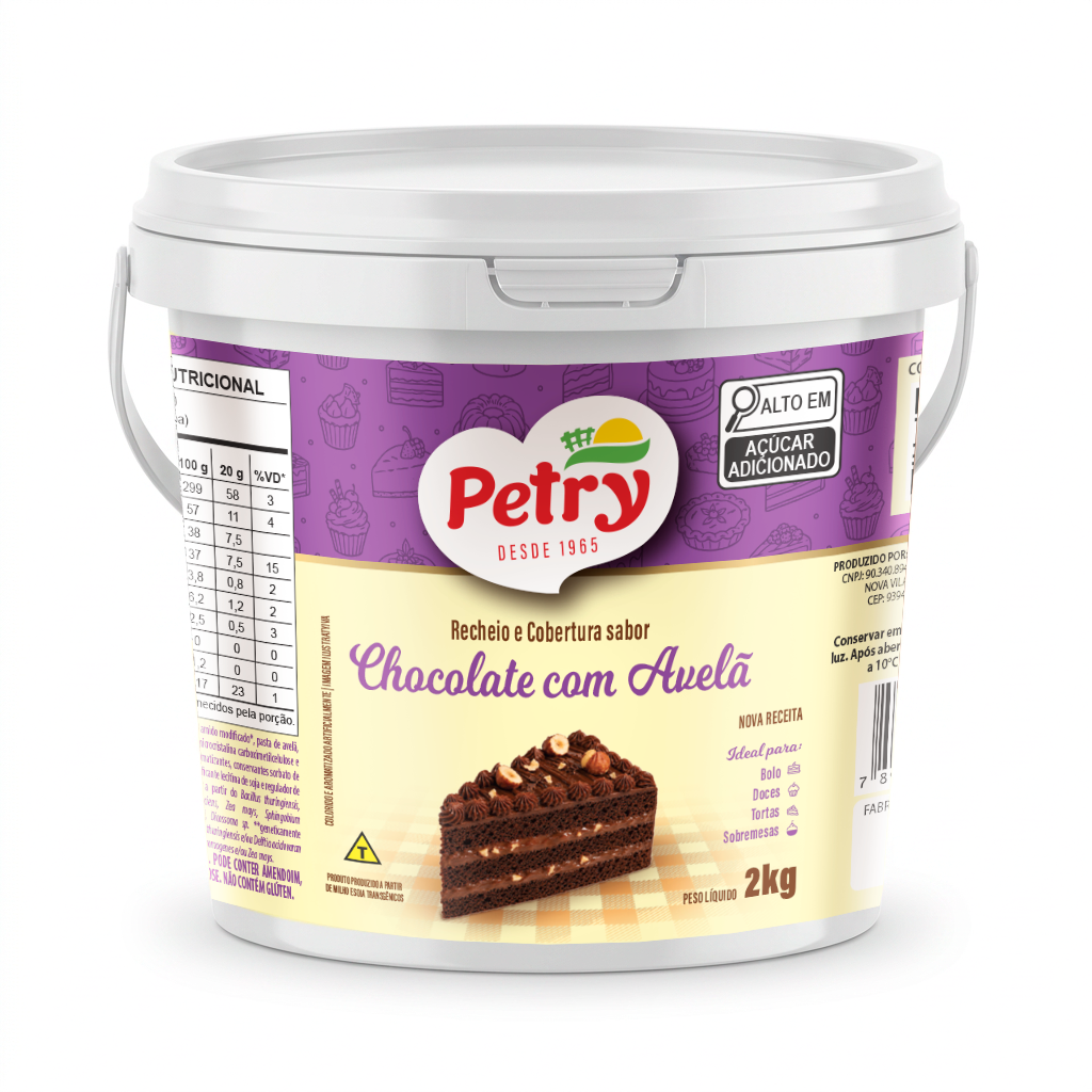 Recheio e Cobertura Sabor Chocolate com Avelã