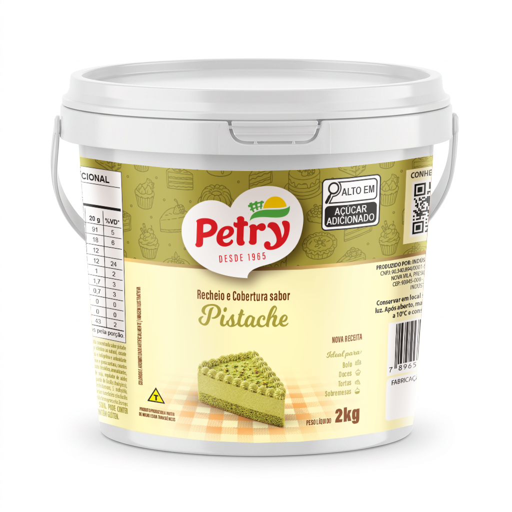 Recheio e Cobertura Sabor Pistache Petry 2kg