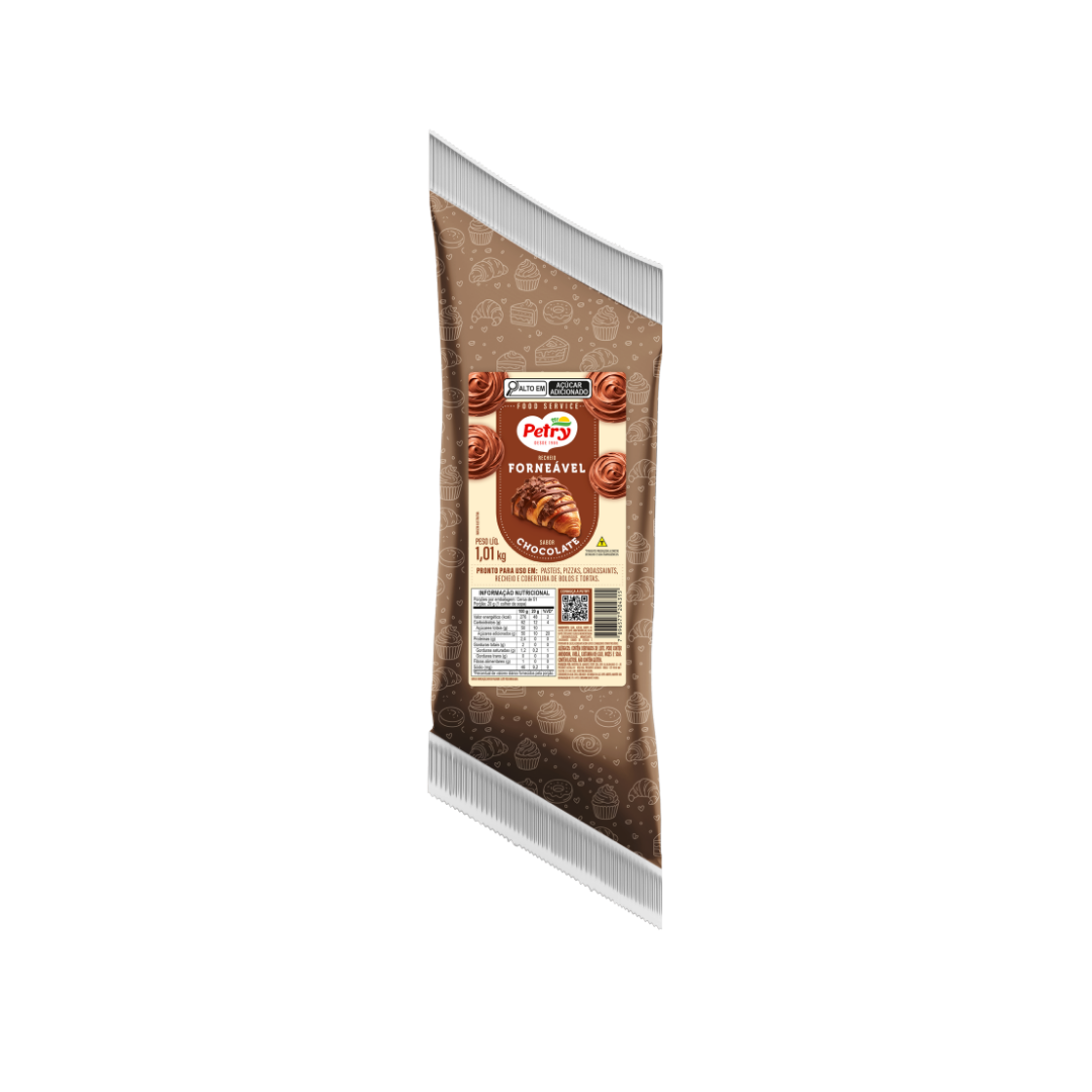 Recheio sabor chocolate Petry 1,01kg Forneável