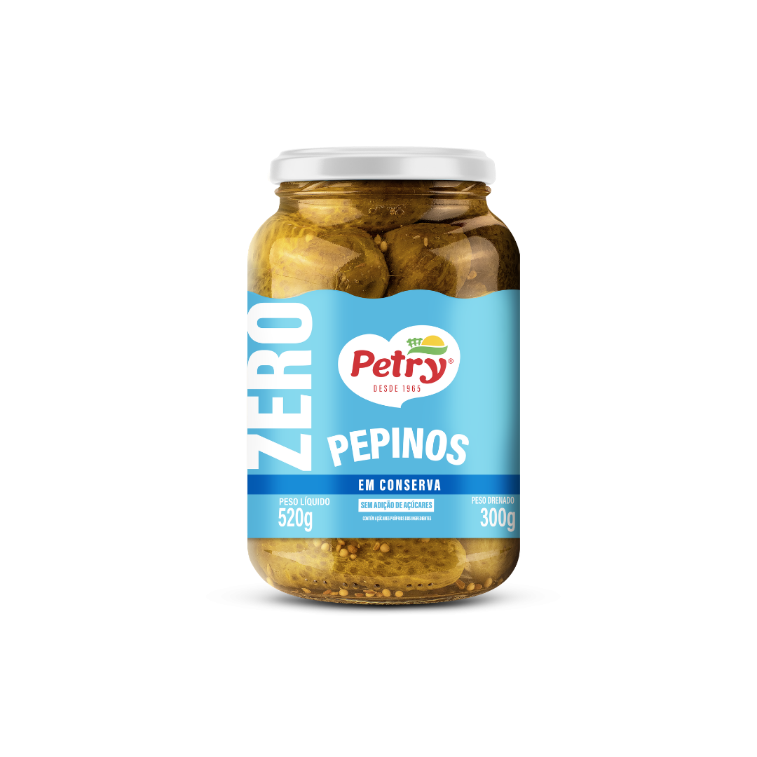Pepinos em Conserva Zero Açúcar Petry 300g